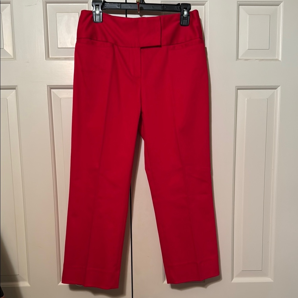 Vibrant Red Etcetera Cropped Pants
